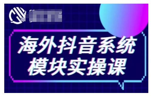海外抖音Tiktok系统模块实操课，TK短视频带货，TK直播带货，TK小店端实操等-创纪