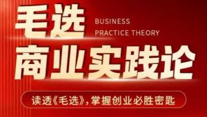 毛选商业实践论，读透《毛选》掌握创业必胜密匙-创纪