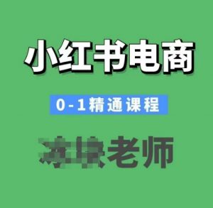 小红书电商0-1精通课程，小红书开店必学课程-创纪