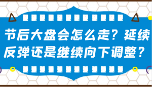 某公众号付费文章：节后大盘会怎么走？延续反弹还是继续向下调整？-创纪