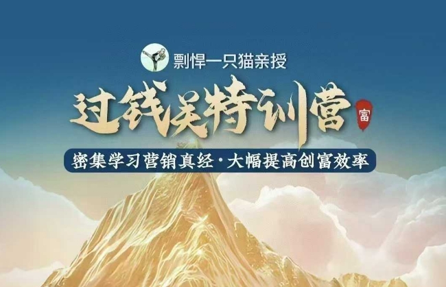 剽悍一只猫-过钱关特训营，学习营销真经 大幅度提高创富效率-创纪