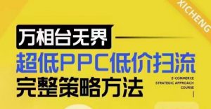 超低PPC低价扫流完整策略方法,最新低价扫流底层逻辑,万相台无界低价扫流实战流程方法-创纪
