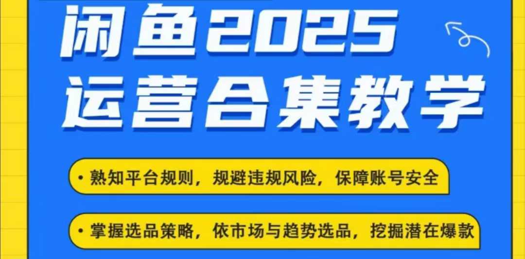 2025闲鱼电商运营全集，2025最新咸鱼玩法-创纪