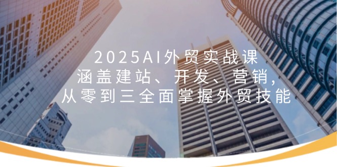 2025AI外贸实战课：涵盖建站、开发、营销, 从零到三全面掌握外贸技能-创纪