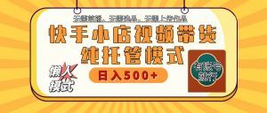 快手小店全程托管 二八分成 最低每月躺赚3000+-创纪