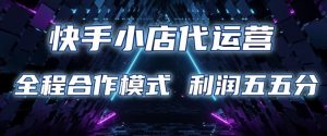 快手小店代运营 限时托管计划 合作模式 利润五五分成【揭秘】-创纪
