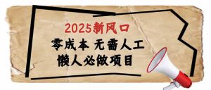 2025新风口，懒人必做项目，零成本无需人工，轻松上手无门槛-创纪