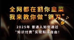 知识付费如何做到月入过W+，2025我来教你做“镰刀”【揭秘】-创纪