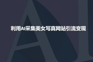 利用AI采集美女写真网站引流变现,引流嘎嘎的-创纪