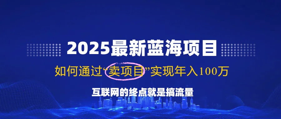 2025最新蓝海项目，零门槛轻松复制，月入10万+，新手也能操作！-创纪