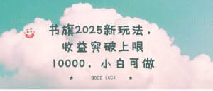 书旗2025新玩法，收益突破上限10000，小白可做-创纪