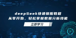 deepSeek快速驯服教程，从零开始，轻松掌握数据分析技能-创纪
