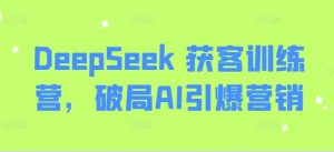 DeepSeek 获客训练营,破局AI引爆营销-创纪