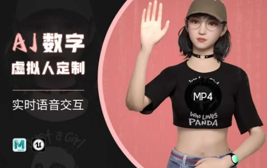 Ai数字人虚拟(智能体)实时语音交互特训营，​自行定制超写实角色AI数字人交互技术-创纪
