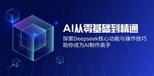 AI从零基础到精通：探索Deepseek核心功能与操作技巧，助你成为AI制作高手-创纪