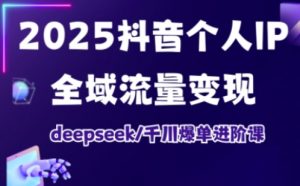 2025抖音个人IP全域流量变现进阶课，deepseek千川爆单进阶课-创纪