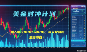 2025年最暴力项目“美金先登计划”最新最强对冲战法，每日实际收益1K-4K-创纪