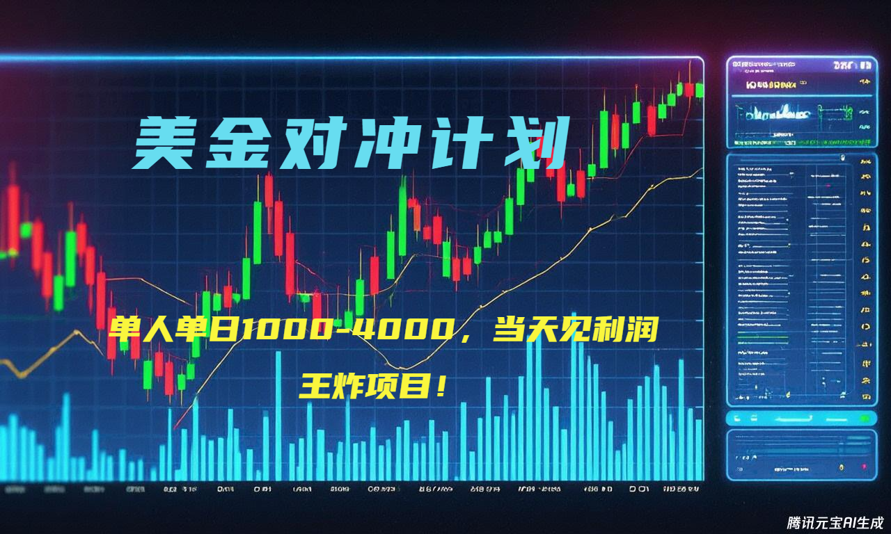 2025年最暴力项目“美金先登计划”最新最强对冲战法，每日实际收益1K-4K-创纪