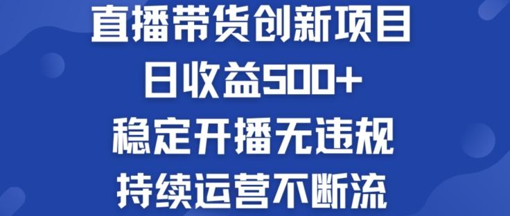 淘宝无人直播带货创新项目：日收益500+  稳定开播无违规  持续运营不断流【揭秘】-创纪
