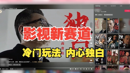 最新影视解说玩法，人物独白，30天涨粉24万+，全流程拆解【揭秘】-创纪