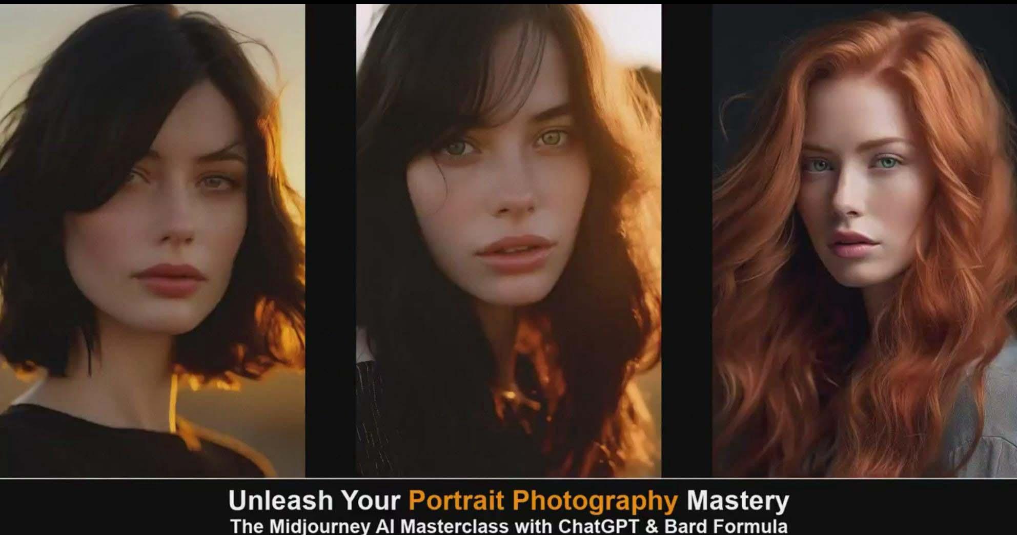 图片[3]-(9312期)Midjourney v5 ChatGPT 和 Bard AI人工智能人像摄影大师班-15节-中英字幕-创纪