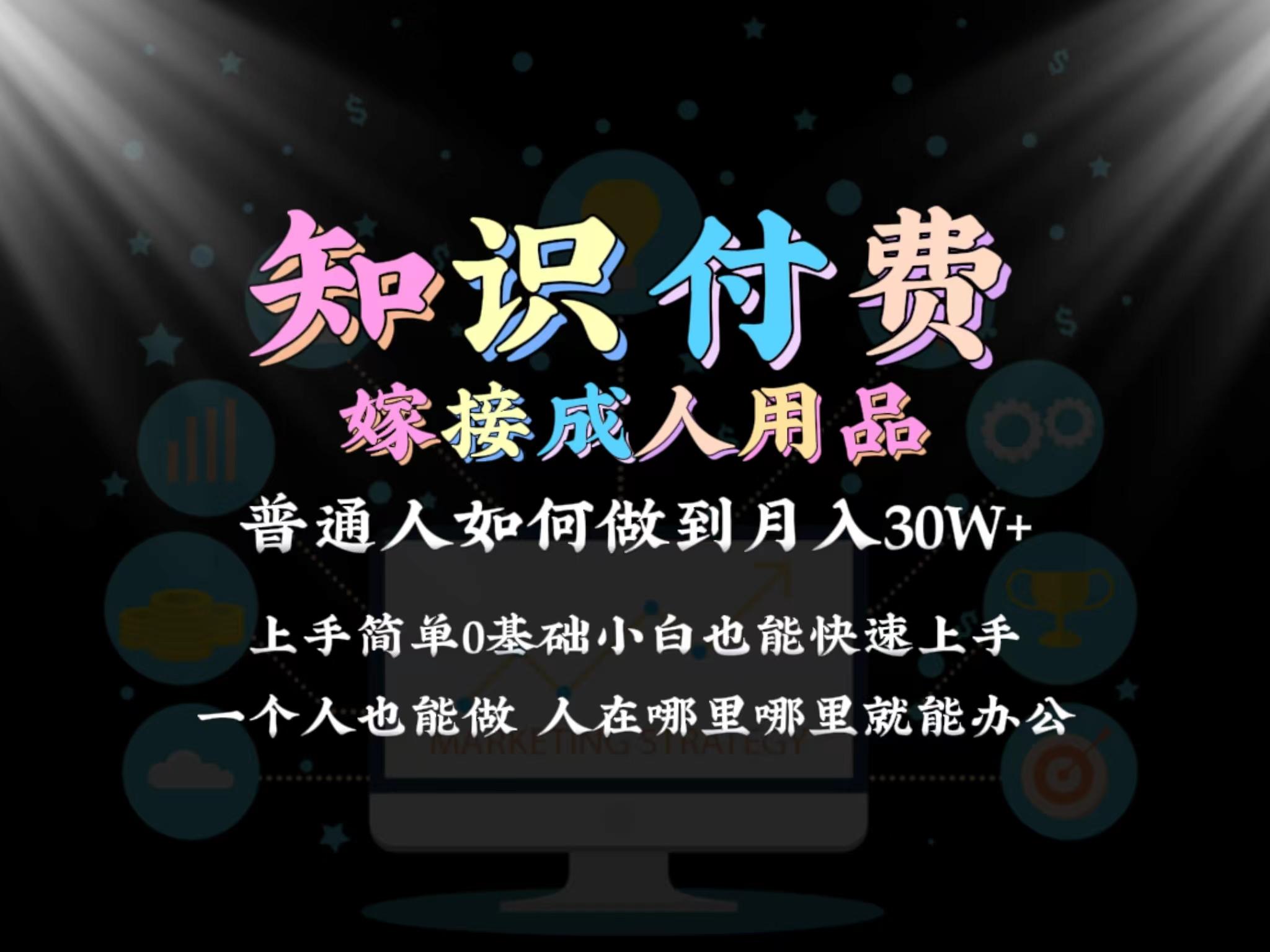 2024普通人做知识付费结合成人用品如何实现单月变现30w 保姆教学1.0-创纪