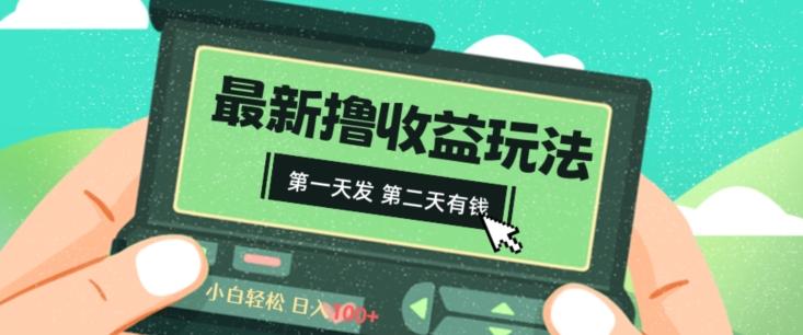 2024最新撸视频收益玩法，第一天发，第二天就有钱-创纪