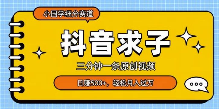 小国学细分赛道，三分钟一条原创视频，日赚500+，可矩阵复制-创纪