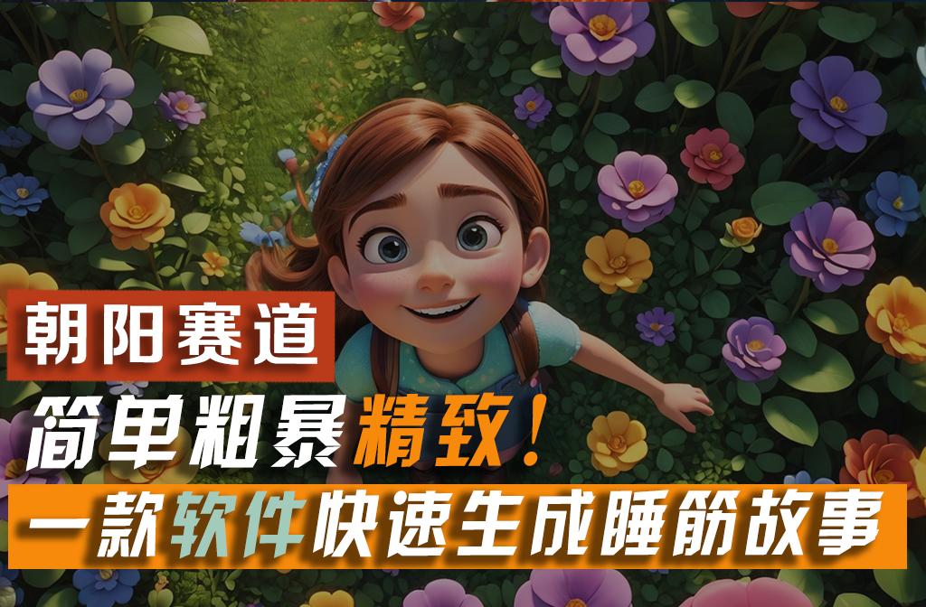 利用一款软件5分钟一条爆款睡筋故事，简单粗暴精致！小白月入2w+-创纪