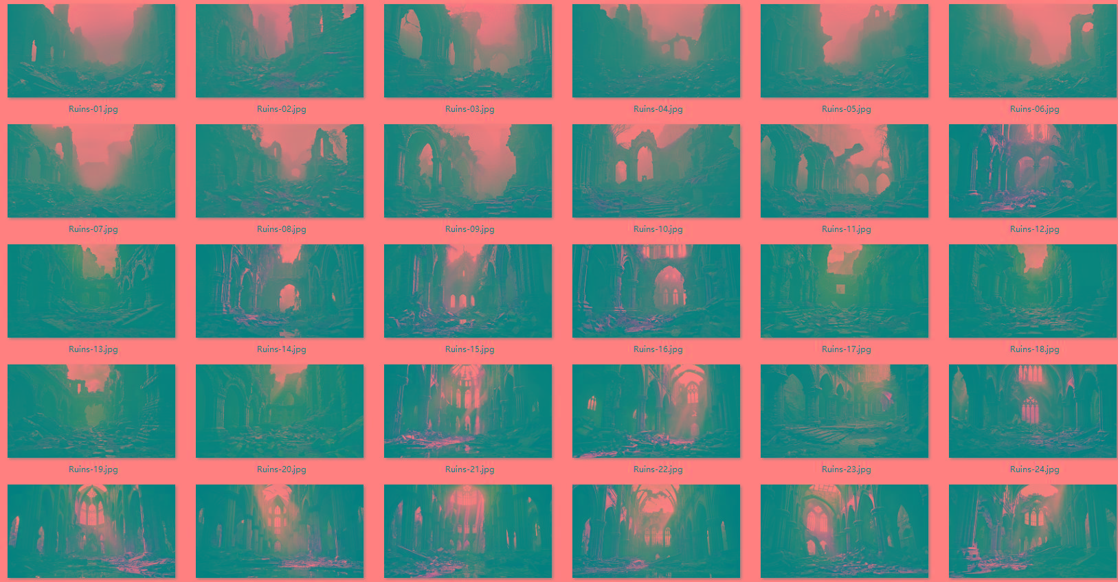 1600张科幻外星恐怖战争废墟环境背景 5K高清图片素材-创纪