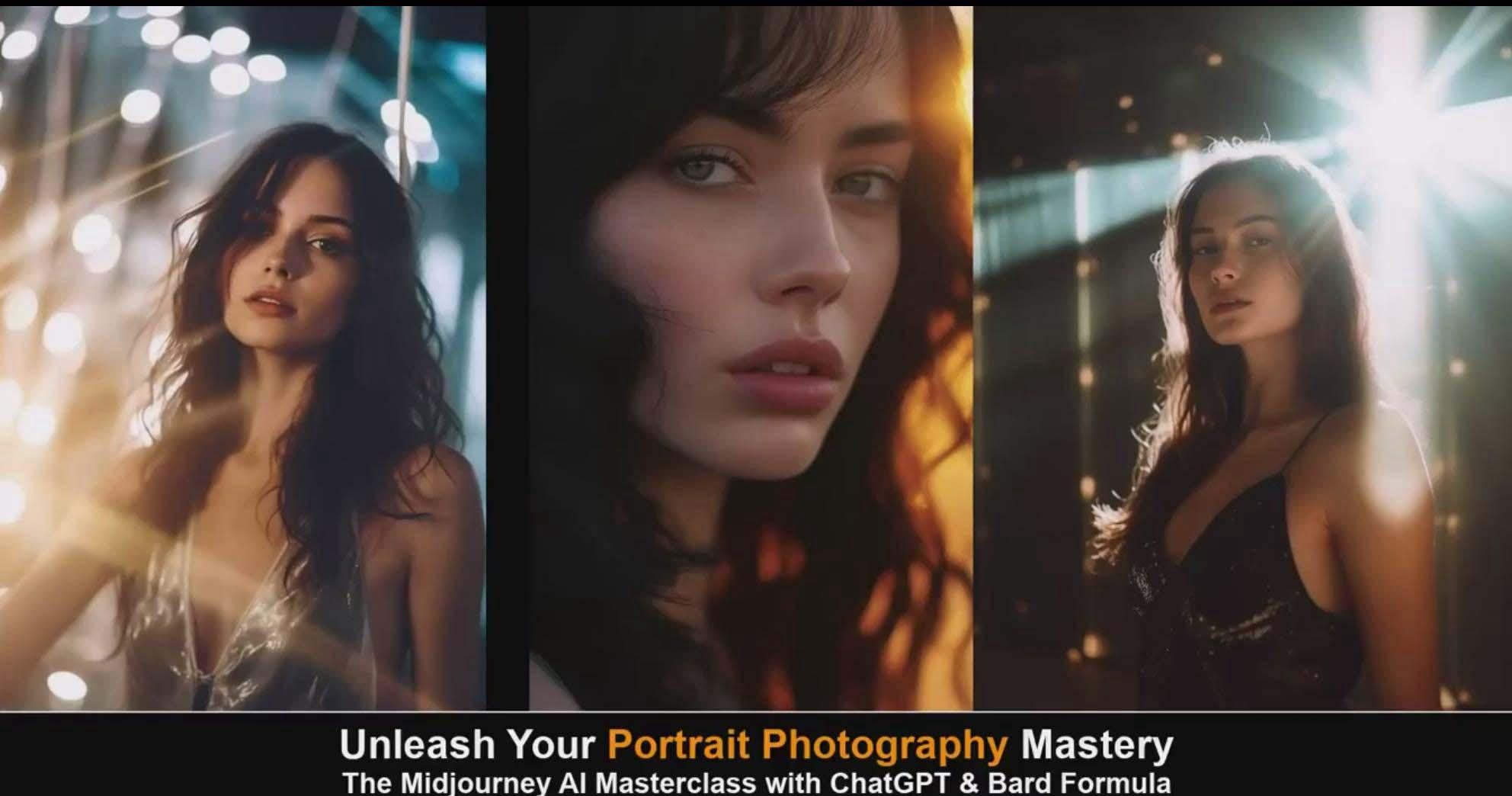 图片[6]-(9312期)Midjourney v5 ChatGPT 和 Bard AI人工智能人像摄影大师班-15节-中英字幕-创纪
