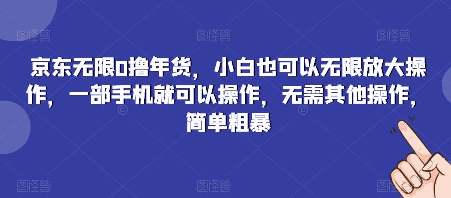 京东无限0撸年货，小白也可以无限放大操作，一部手机就可以操作，无需其他操作，简单粗暴-创纪