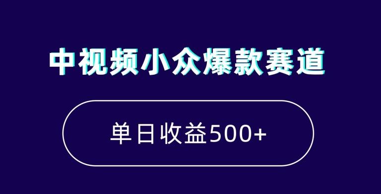 中视频小众爆款赛道，7天涨粉5万+，小白也能无脑操作，轻松月入上万【揭秘】-创纪