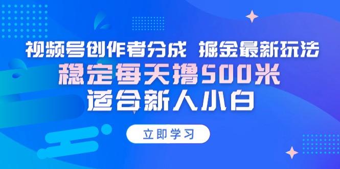 【蓝海项目】视频号创作者分成 掘金最新玩法 稳定每天撸500米 适合新人小白-创纪