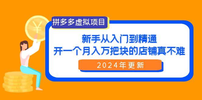 (9744期)拼多多虚拟项目：入门到精通，开一个月入万把块的店铺 真不难(24年更新)-创纪