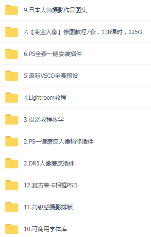 某宝买的杂乱PS LR教程预设摄影-创纪