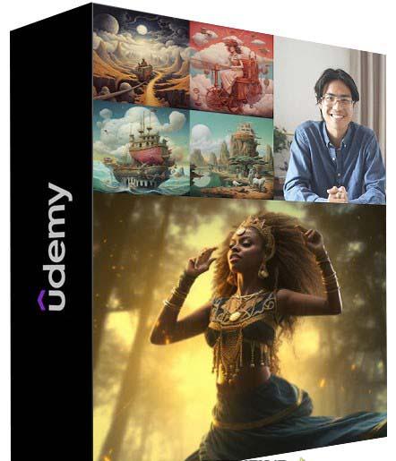 MidjourneyAI绘画艺术生成的大师级写作提示指南教程-8节视频课-中英字幕-创纪