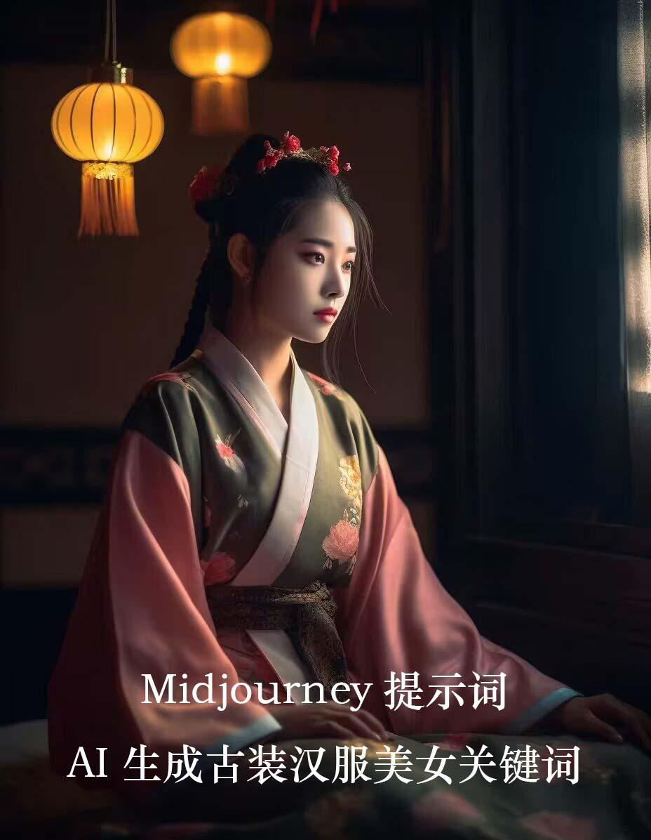 Midjourney关键词-AI生成中国风古装汉服美女人像提示关键词-创纪