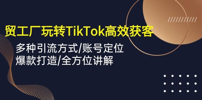 外贸工厂玩转TikTok高效获客，多种引流方式/账号定位/爆款打造/全方位讲解-创纪