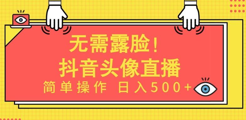 无需露脸，Ai头像直播项目，简单操作日入500+【揭秘】-创纪