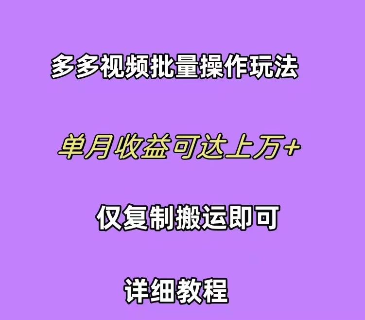 (10029期)拼多多视频带货快速过爆款选品教程 每天轻轻松松赚取三位数佣金 小白必...-创纪