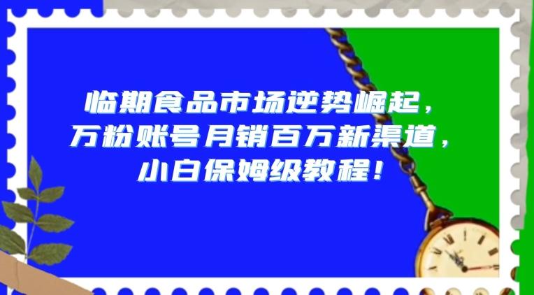 临期食品市场逆势崛起，万粉账号月销百万新渠道，小白保姆级教程【揭秘】-创纪