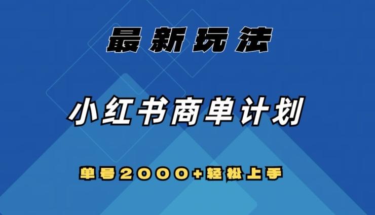 全网首发，小红书商单计划最新玩法，单号2000+可扩大可复制【揭秘】-创纪