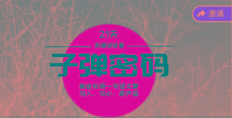 《子弹密码训练营》-用一句话文案勾人勾心卖产品，21天学到顶尖文案大师策略和技巧-创纪