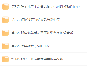 【无损音乐分享】网易云音乐收藏榜单前五名合集 精选好歌-创纪