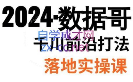 数据哥·2024年千川前沿打法落地实操课-创纪