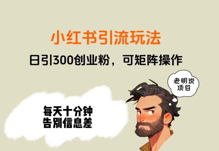 靠小红书视频日印300粉，两分钟一个视频轻松矩阵-创纪