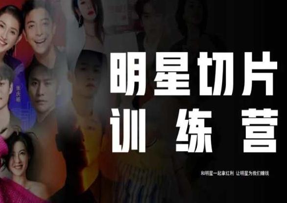 王子·明星切片线上训练营（2023），和明星一起拿红利，让明星为我们赚钱-创纪
