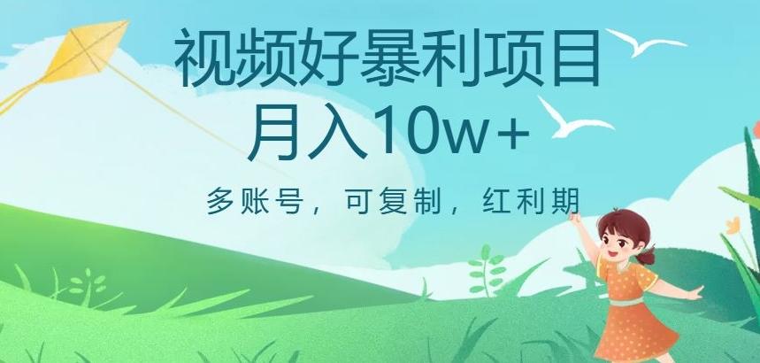 视频号暴利项目，多账号，可复制，红利期，月入10w+【揭秘】-创纪