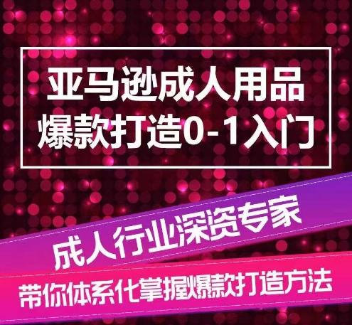 亚马逊成人用品爆款打造0-1入门，系统化讲解亚马逊成人用品爆款打造的流程-创纪